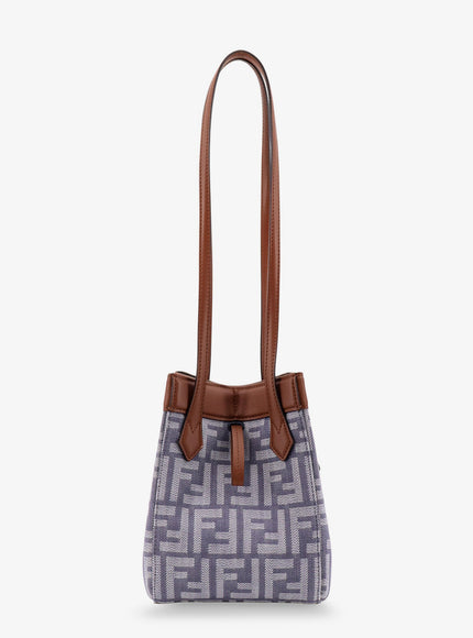 Fendi Origami Mini Ff Jacquard Fabric And Leather Shoulder Bag
