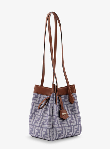 Fendi Origami Mini Ff Jacquard Fabric And Leather Shoulder Bag