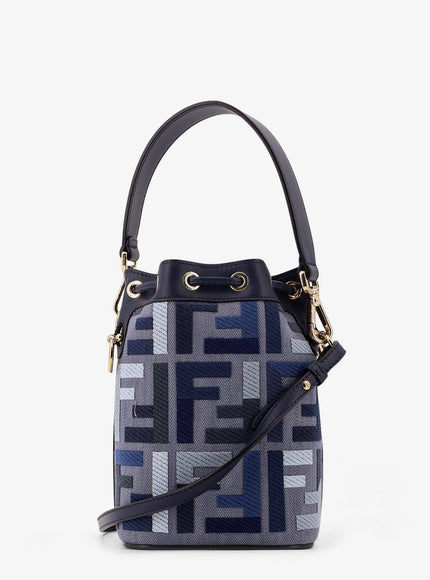 Fendi Mini Mon Tresor Ff Jacquard Fabric And Leather Bucket Bag