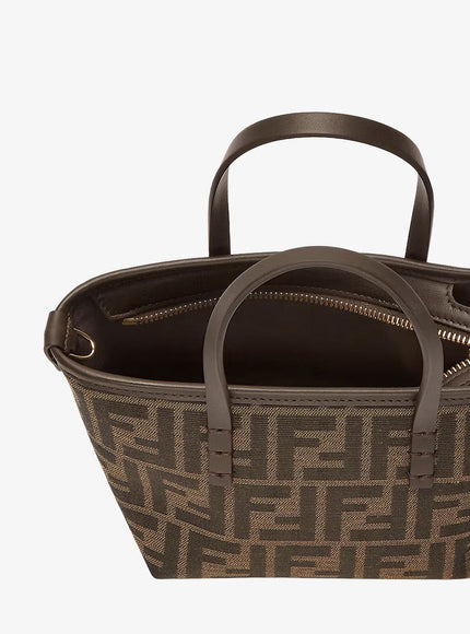 Fendi Mini Roll Ff Jacquard Fabric Crossbody Bag