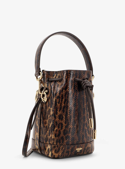Fendi Mini Mon Tresor Bucket Bag With Fendi Leo Motif