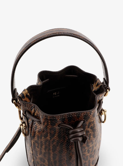 Fendi Mini Mon Tresor Bucket Bag With Fendi Leo Motif