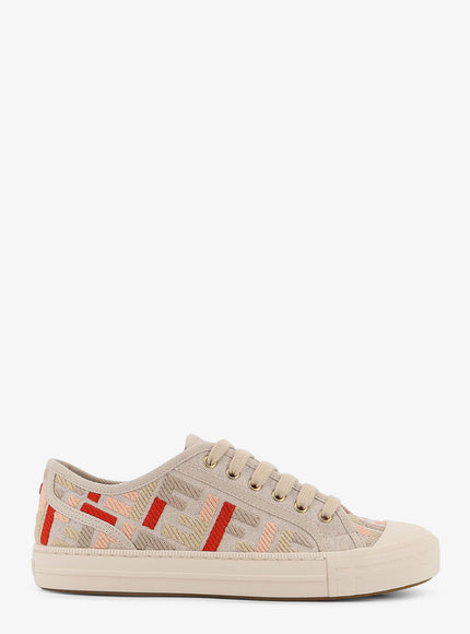 Fendi Domino Canvas Sneakers Grez Ros.rosa.be.tor