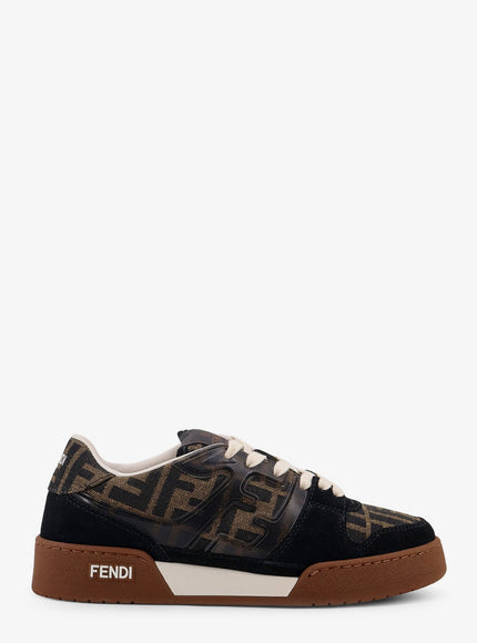 Fendi Match Suede Sneakers With FF Jacquard