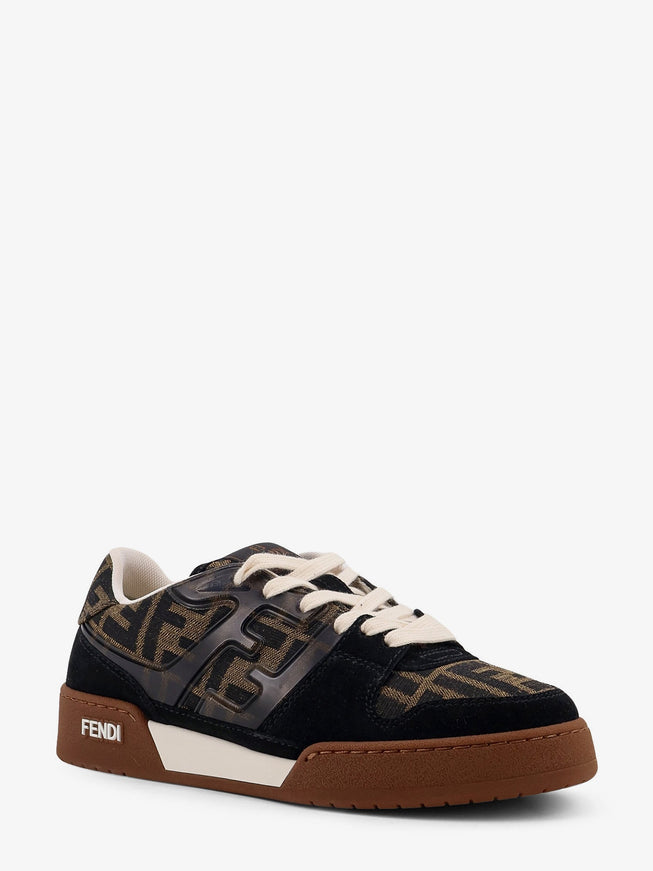 Fendi Match Suede Sneakers With FF Jacquard