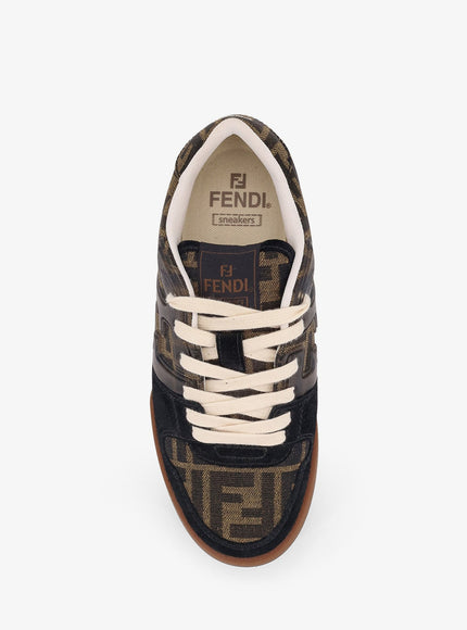 Fendi Match Suede Sneakers With FF Jacquard