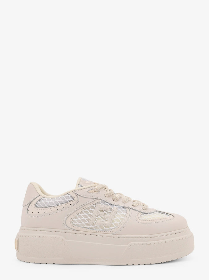 Fendi Match Leather Platform Sneakers With Charms
