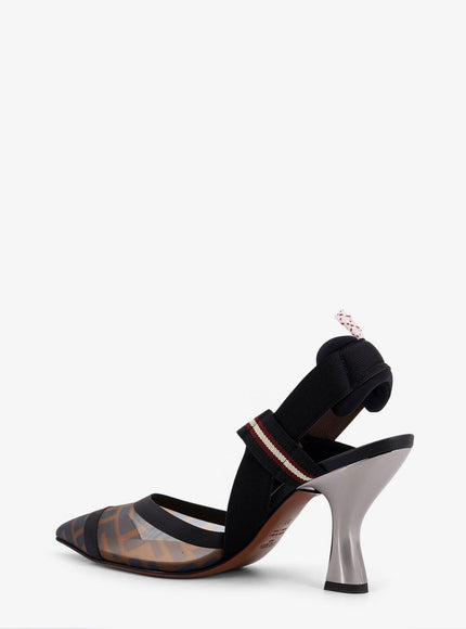 Fendi Colibrì Technical Mesh Slingback With Ff Motif