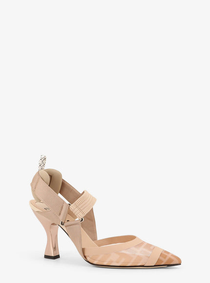Fendi Colibrì Technical Mesh Slingback With Ff Motif