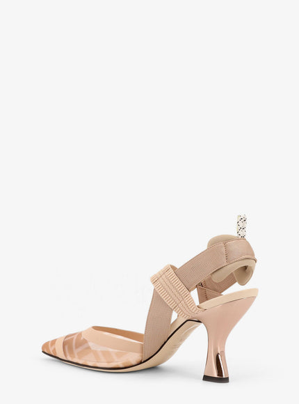 Fendi Colibrì Technical Mesh Slingback With Ff Motif