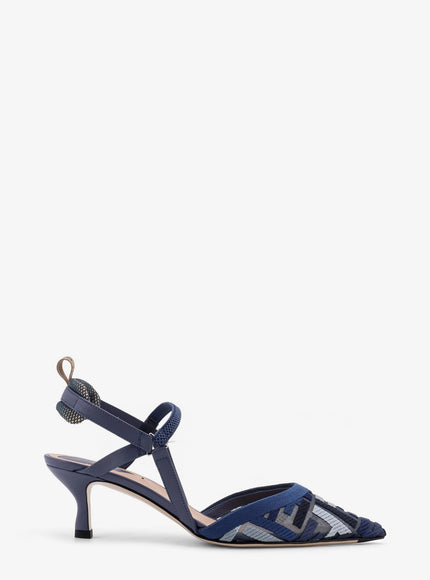 Fendi Colibrì Lite FF Mesh Slingback Heels