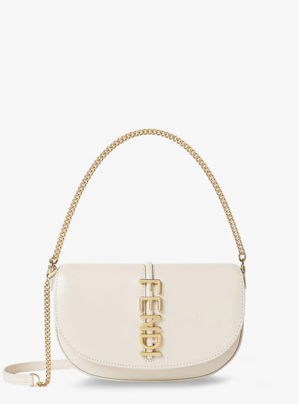 Fendi Wallet On Chain Fendigraphy Leather Shoulder Bag Uni Camelia+Oro Soft