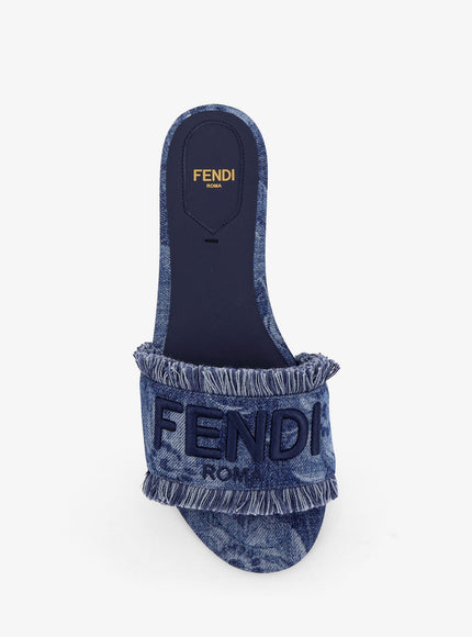 Fendi Fendi Sunshinew Velvet Slide