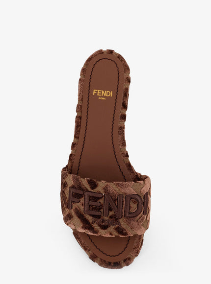 Fendi Fendi Sunshinew Velvet Slide