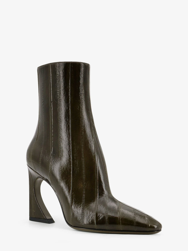 Fendi Fendi Arco Hagfish Leather Ankle Boots