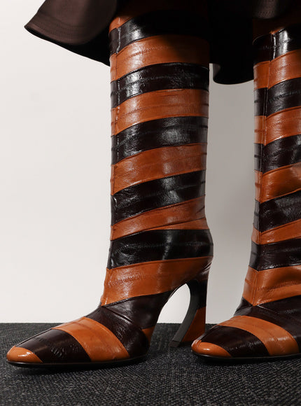 Fendi Fendi Arco Hagfish Leather Boots