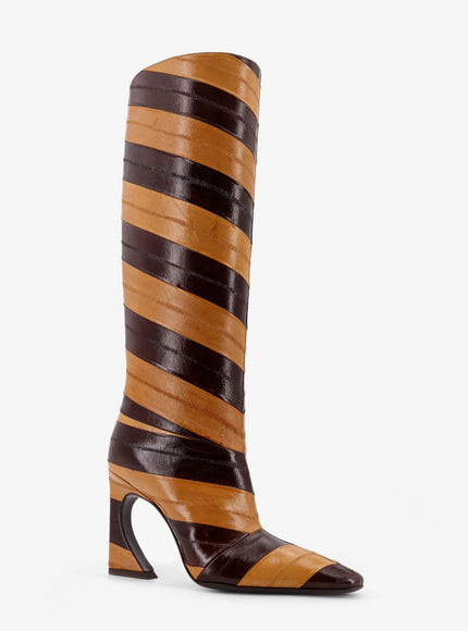 Fendi Fendi Arco Hagfish Leather Boots