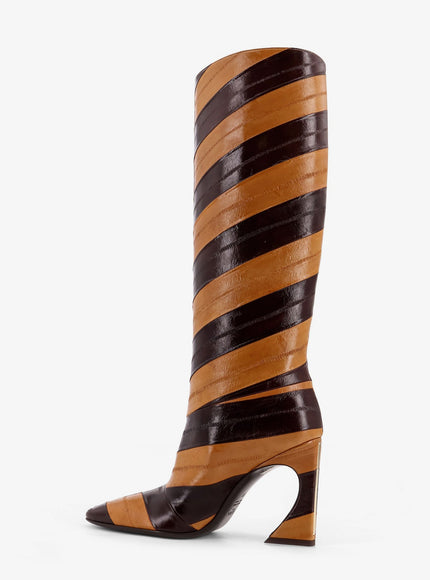 Fendi Fendi Arco Hagfish Leather Boots