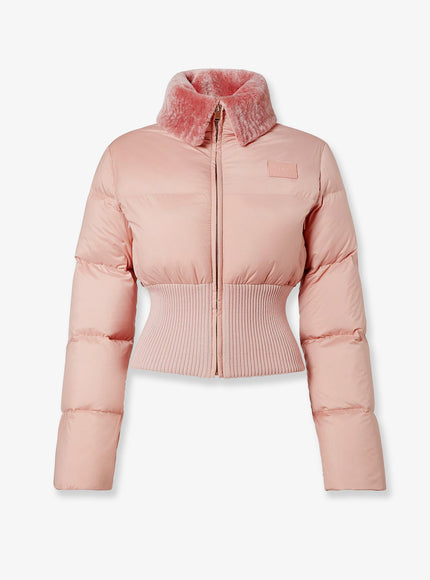 Fendi Technical Fabric And Shearling Down Jacket Blush-25