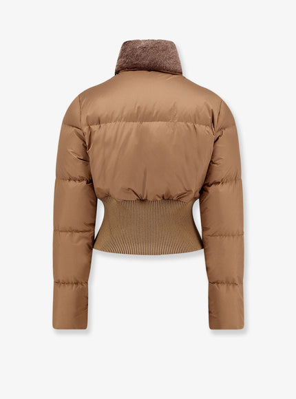 Fendi Technical Fabric And Shearling Down Jacket