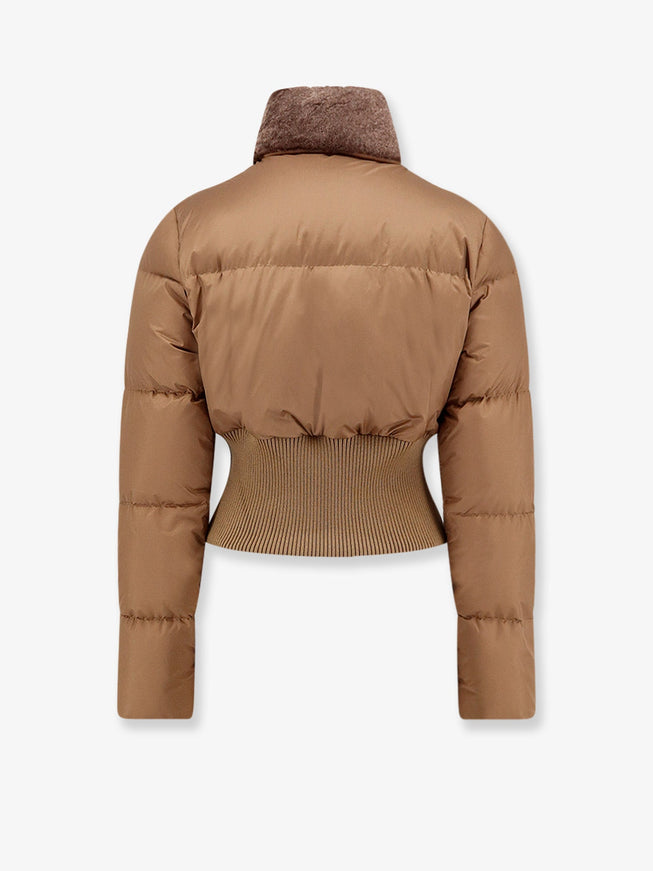 Fendi Technical Fabric And Shearling Down Jacket