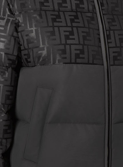 Fendi Down Jacket With Ff Jacquard Insert