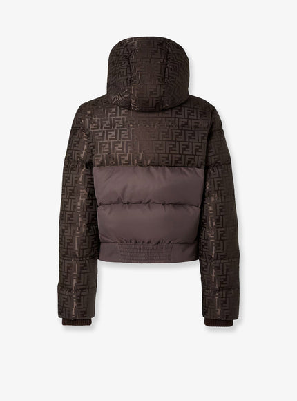 Fendi Down Jacket With Ff Jacquard Insert
