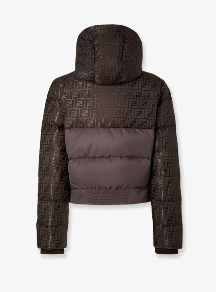 Fendi Down Jacket With Ff Jacquard Insert