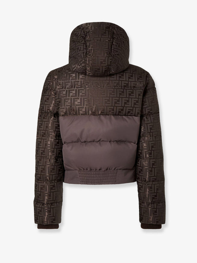 Fendi Down Jacket With Ff Jacquard Insert