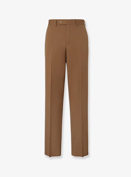 Fendi Virgin Wool Trousers Tabacco