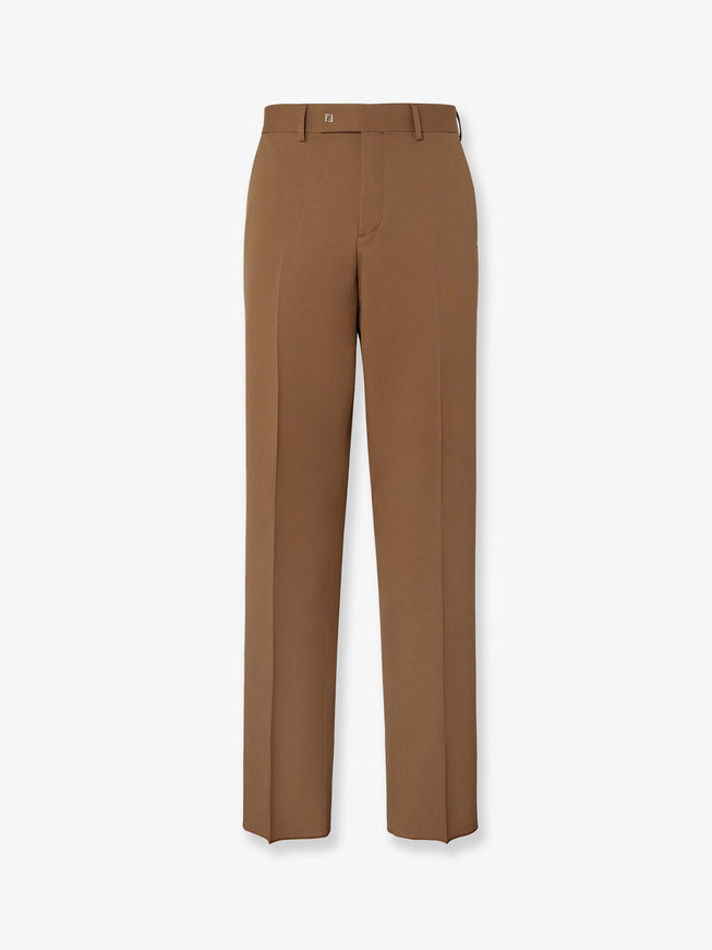 Fendi Virgin Wool Trousers Tabacco
