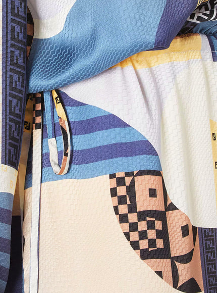 Fendi Patchwork Silk Dress