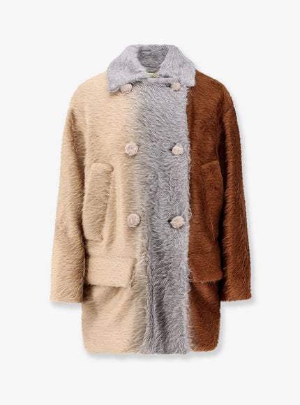 Fendi Alpaca And Wool Double-Breasted Coat Blush-25