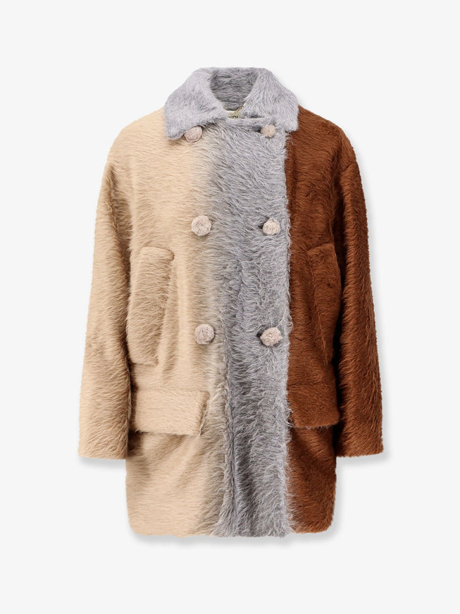 Fendi Alpaca And Wool Double-Breasted Coat Blush-25