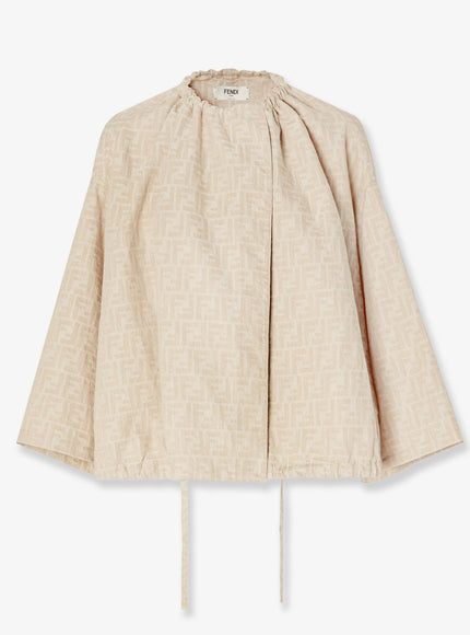 Fendi Ff Cotton And Linen Jacket Raffia-25