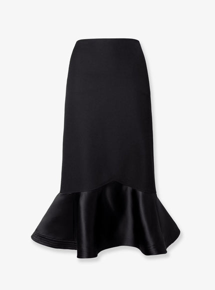 Fendi Grain De Pouder Wool Skirt Black