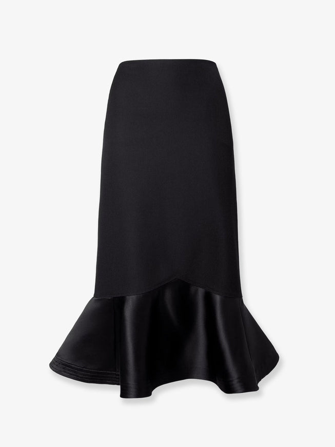 Fendi Grain De Pouder Wool Skirt Black