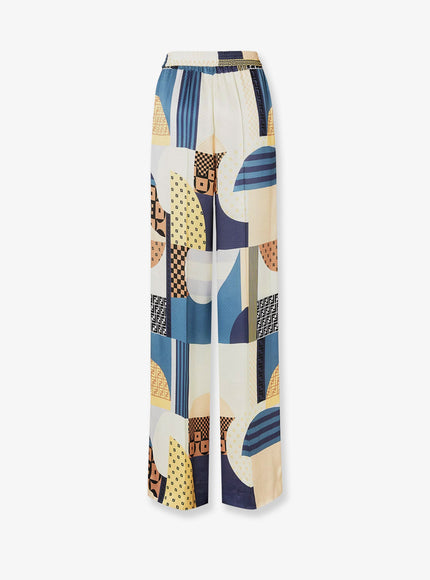 Fendi Patchwork Silk Trousers