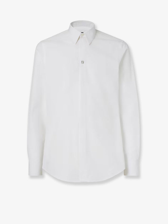 Fendi Cotton Poplin Shirt Bianco