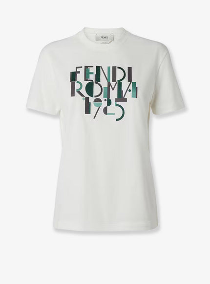 Fendi Cotton Blend T-Shirt Offwhite