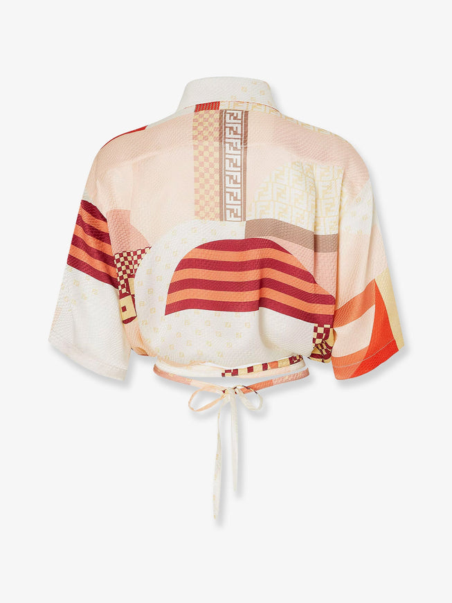Fendi Patchwork Silk Shirt