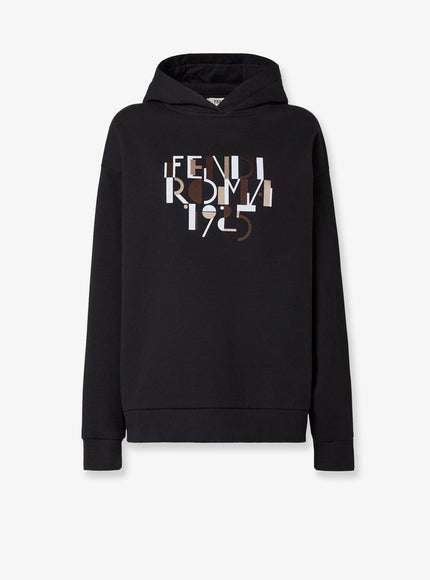 Fendi Oversize Cotton Sweatshirt Black