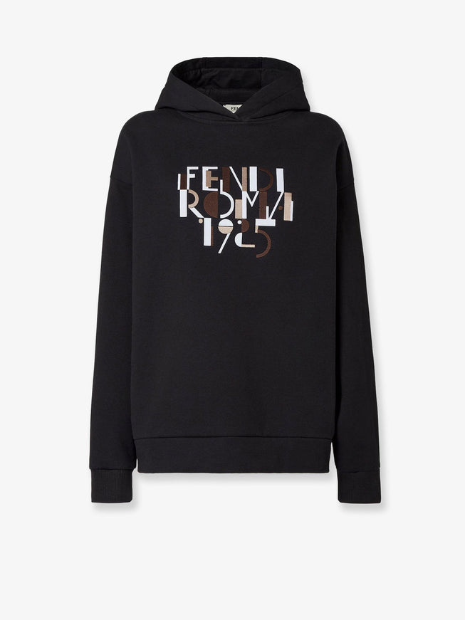 Fendi Oversize Cotton Sweatshirt Black