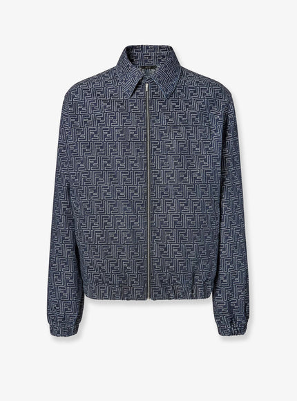 Fendi Ff Canvas Jacket Indigo