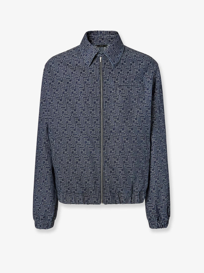 Fendi Ff Canvas Jacket Indigo