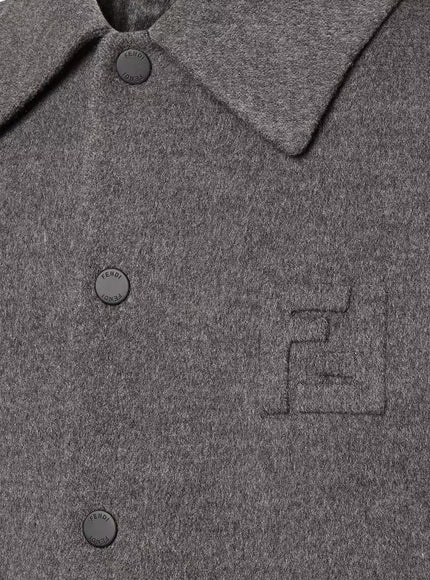 Fendi Double Wool Jacket With Ff Detail
