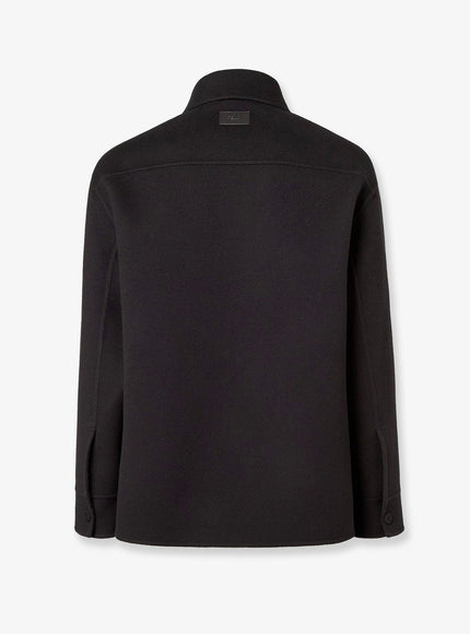 Fendi Wool Coat With Ff Embossed Detail