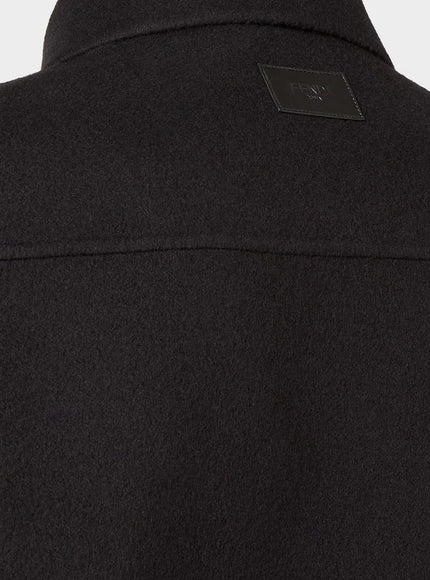 Fendi Wool Coat With Ff Embossed Detail