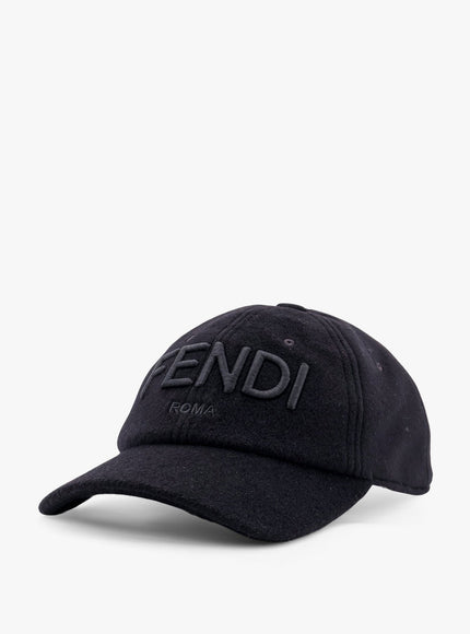 Fendi Wool Blend Baseball Hat With Logo Embroidery