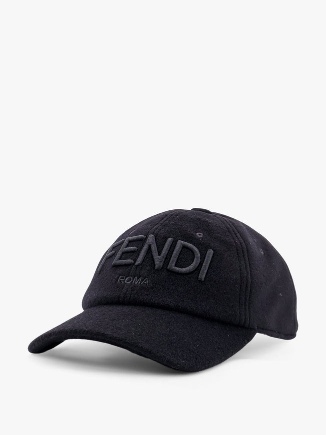 Fendi Wool Blend Baseball Hat With Logo Embroidery